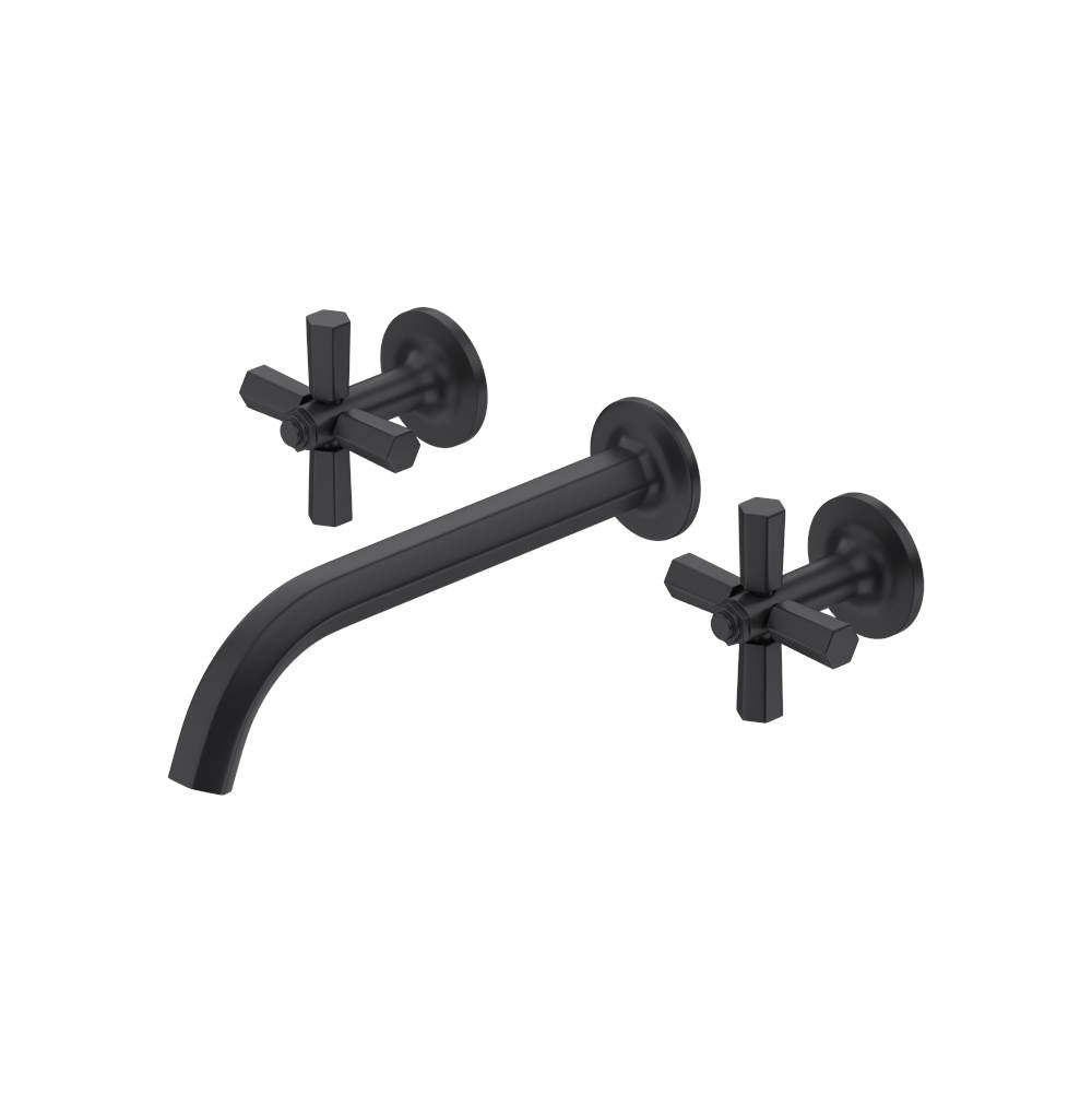 Rohl - ModelleE Wall Mount Lavatory Faucet Trim - Matte Black