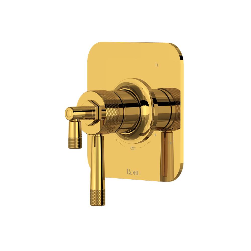 Rohl - Graceline 1/2'' Therm & Pressure Balance Trim With 3 Functions - Unlacquered Brass