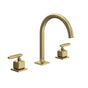 Rohl - ApothecaryE Widespread Lavatory Faucet With C-Spout - Antique Gold