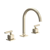 Rohl - ApothecaryE Widespread Lavatory Faucet With C-Spout - Satin Nickel