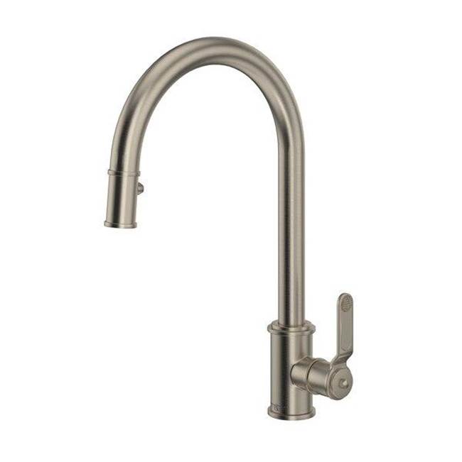 Rohl - ArmstrongE Pull-Down Kitchen Faucet With C-Spout - Satin Nickel