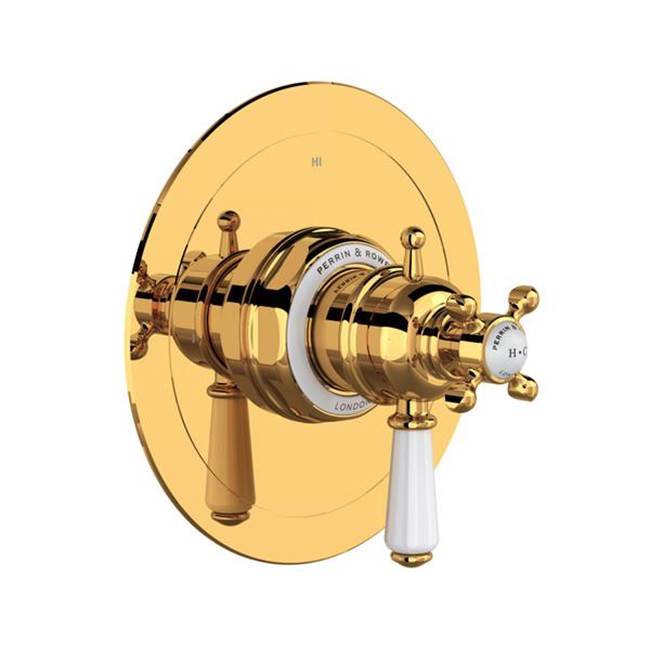 Rohl - EdwardianE 1/2'' Therm & Pressure Balance Trim With 3 Functions - English Gold
