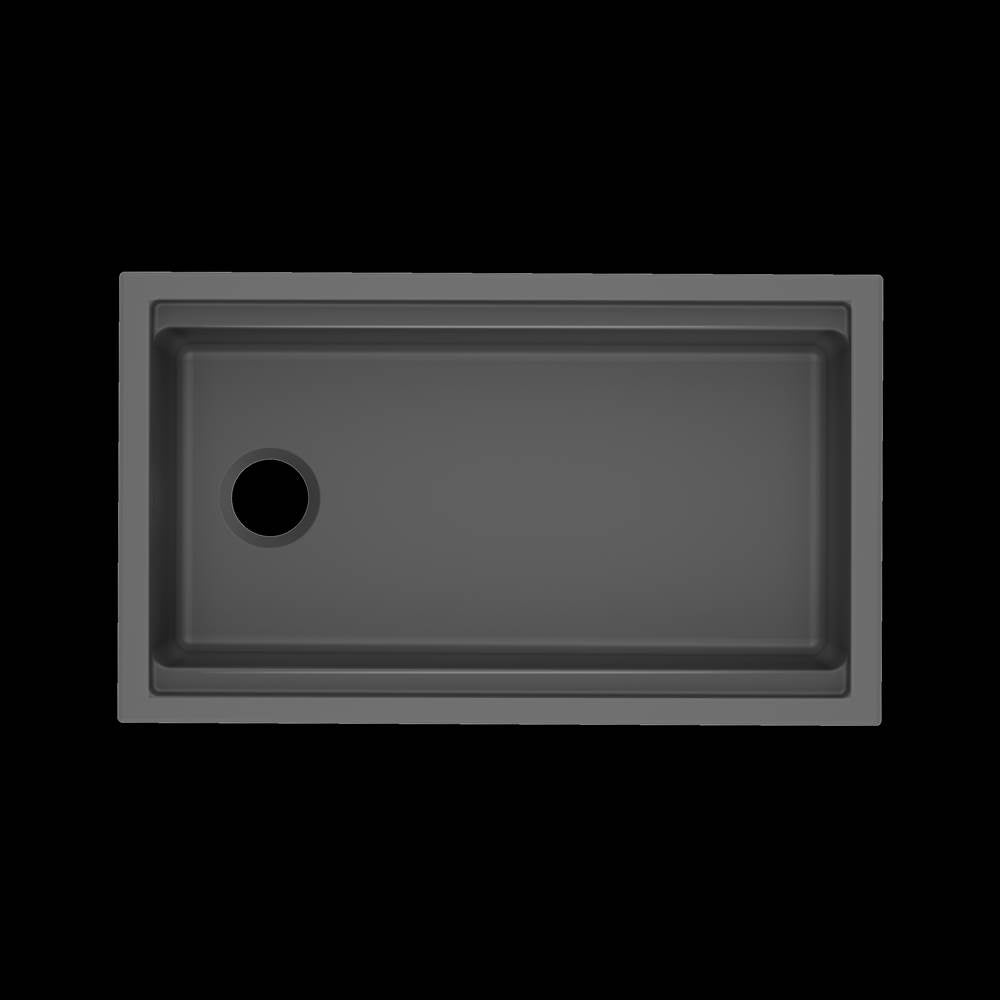 Rohl - AlliaE 33'' Fireclay Undermount Chef/Workstation Sink - Satin Grey