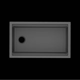 Rohl - AlliaE 33'' Fireclay Undermount Chef/Workstation Sink - Satin Grey