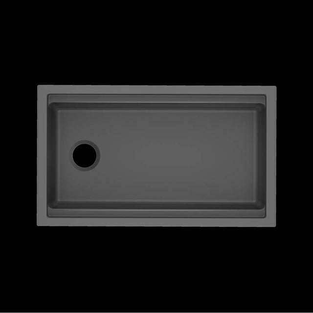 Rohl - AlliaE 33'' Fireclay Undermount Chef/Workstation Sink - Satin Grey