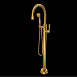 Rohl - Traditional Single Hole Floor Mount Tub Filler Trim - Unlacquered Brass