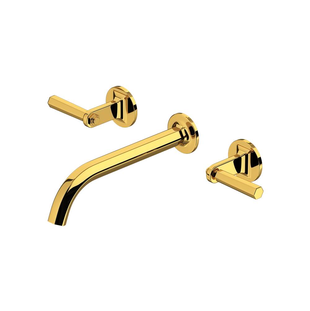 Rohl - ModelleE Wall Mount Lavatory Faucet Trim - Unlacquered Brass