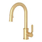 Rohl - ArmstrongE Pull-Down Bar/Food Prep Kitchen Faucet - Satin English Gold
