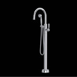 Rohl - Traditional Single Hole Floor Mount Tub Filler Trim - Polished Chrome
