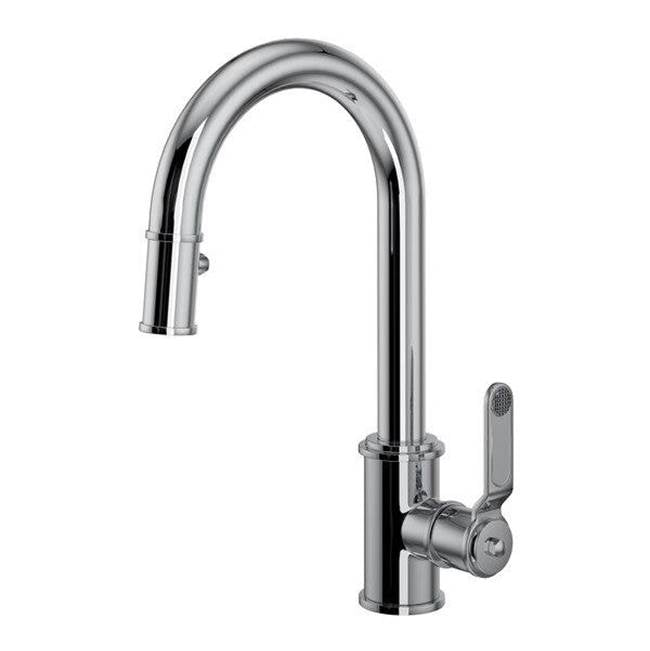 Rohl - ArmstrongE Pull-Down Bar/Food Prep Kitchen Faucet - Polished Chrome