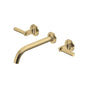 Rohl - ModelleE Wall Mount Lavatory Faucet Trim - Antique Gold