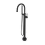 Rohl - Knurled Single Hole Floor Mount Tub Filler Trim - Matte Black