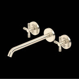 Rohl - AmahleE Wall Mount Tub Filler Trim With C-Spout - Satin Nickel