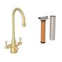 Rohl - Georgian EraE Three Handle Bar/Food Prep Filter Kitchen Faucet Kit - Satin English Gold