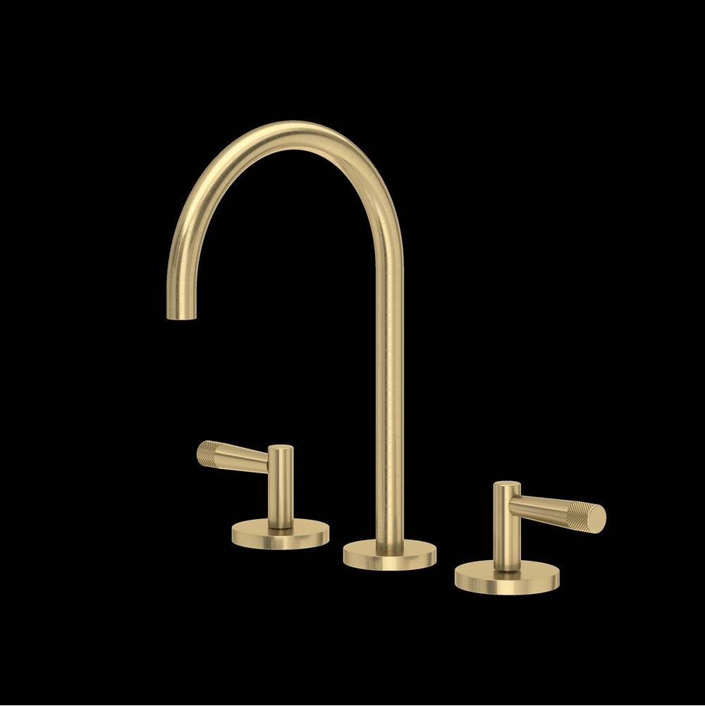 Rohl - AmahleE Widespread Lavatory Faucet With C-Spout - Antique Gold