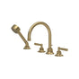 Rohl - Graceline 4-Hole Deck Mount Tub Filler - Antique Gold
