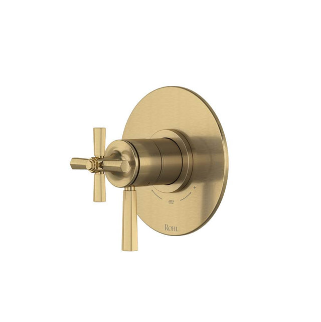 Rohl - ModelleE 1/2'' Therm & Pressure Balance Trim With 2 Functions - Antique Gold