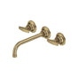 Rohl - Graceline Wall Mount Lavatory Faucet Trim - Antique Gold
