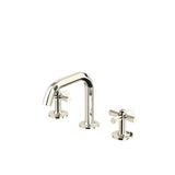 Rohl - ModelleE Widespread Lavatory Faucet With U-Spout - Polished Nickel