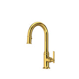 Rohl - SouthbankE Pull-Down Bar/Food Prep Kitchen Faucet - Unlacquered Brass