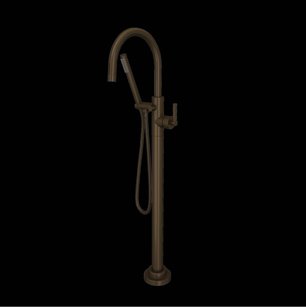 Rohl - Lombardia Single Hole Floor Mount Tub Filler Trim - Tuscan Brass