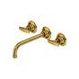 Rohl - Graceline Wall Mount Lavatory Faucet Trim - Unlacquered Brass