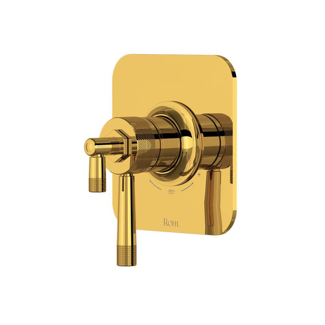 Rohl - Graceline 1/2'' Therm & Pressure Balance Trim With 2 Functions - Unlacquered Brass