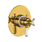 Rohl - EdwardianE 1/2'' Therm & Pressure Balance Trim With 3 Functions - Unlacquered Brass