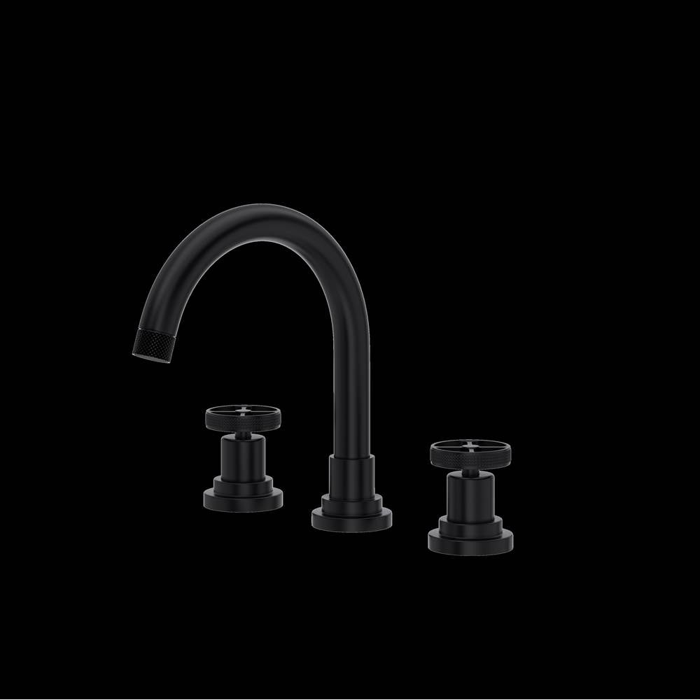 Rohl - CampoE Widespread Lavatory Faucet With C-Spout - Matte Black