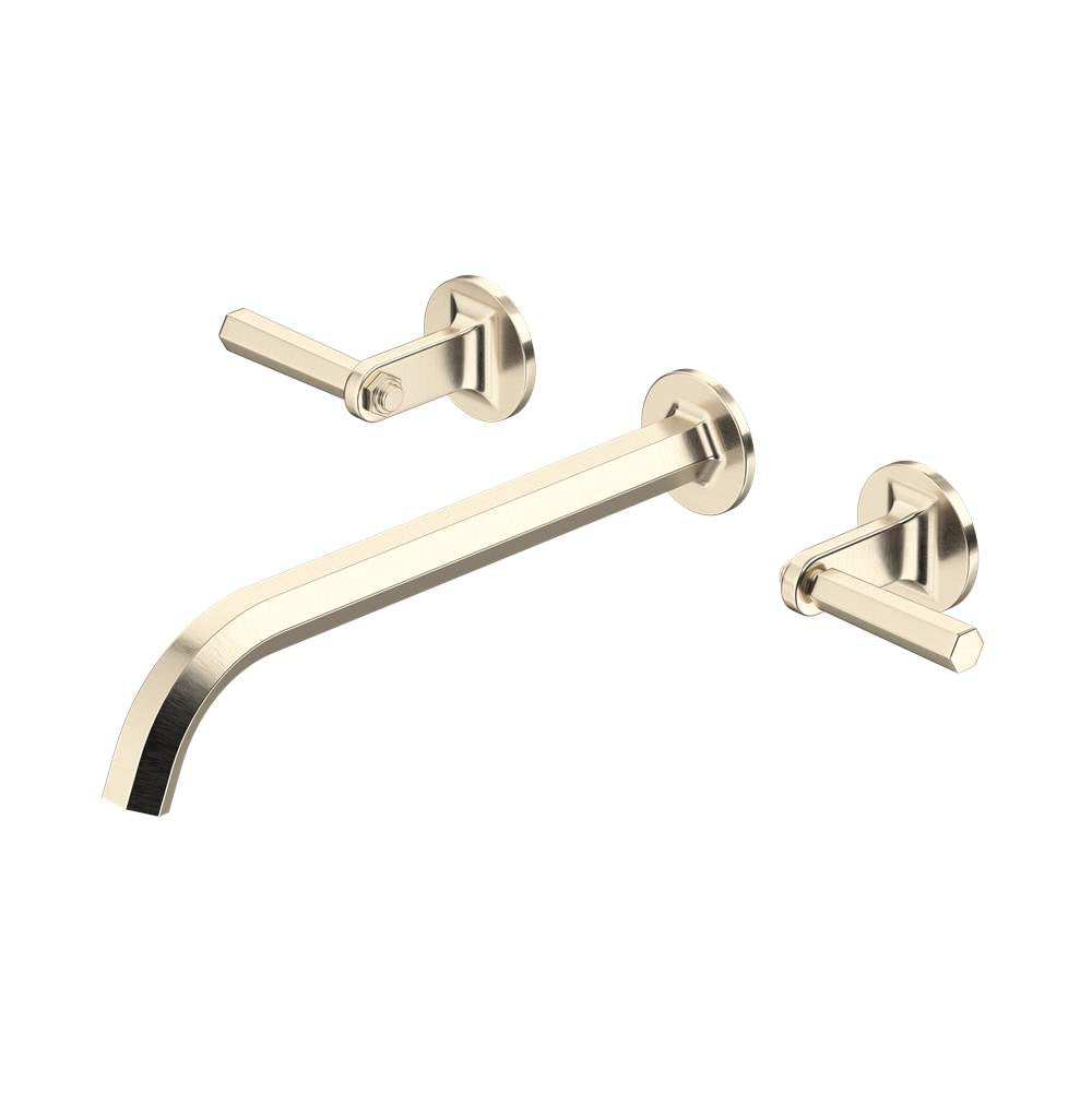 Rohl - ModelleE Wall Mount Tub Filler Trim With C-Spout - Satin Nickel