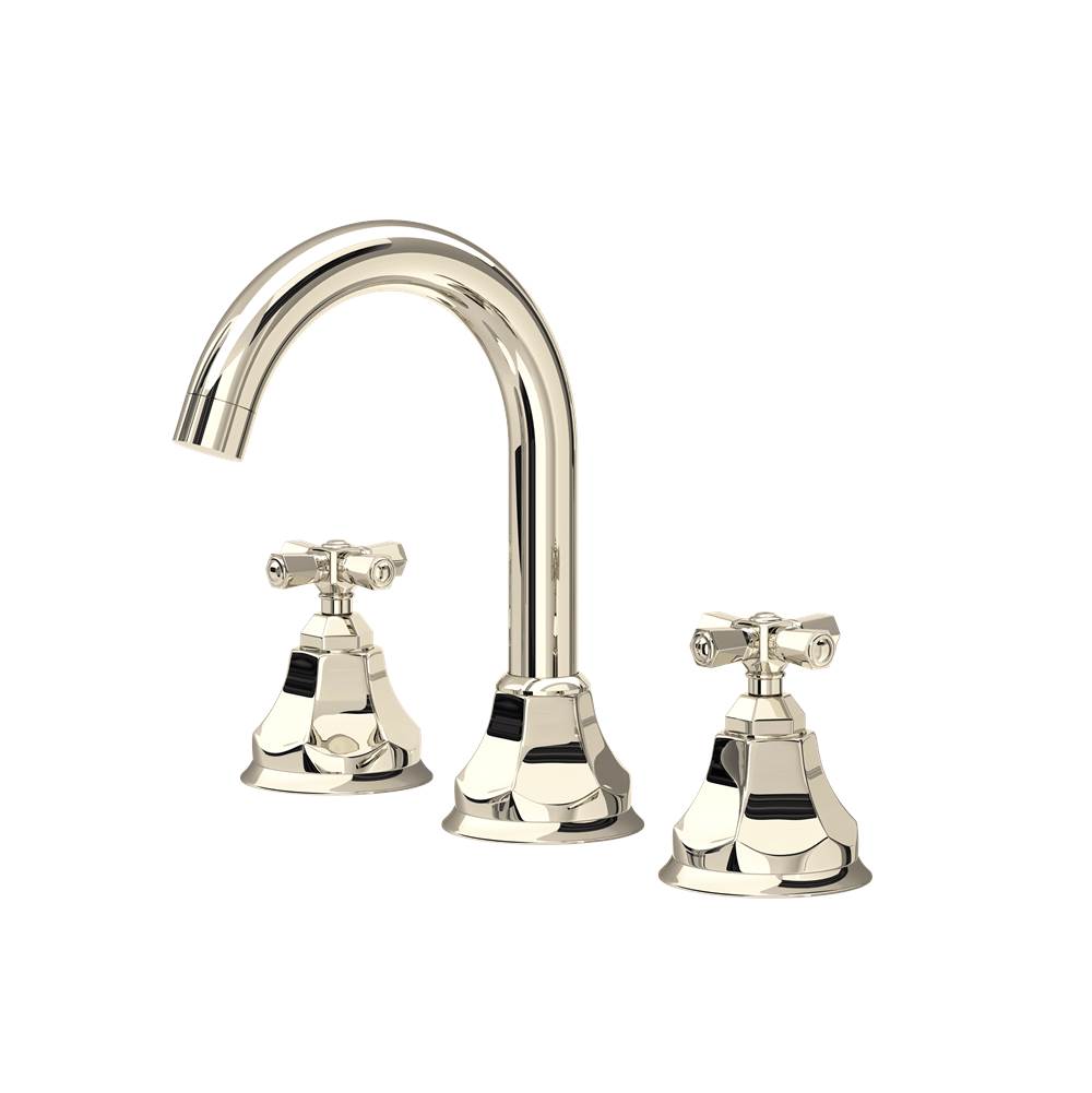 Rohl - Palladian Widespread Lavatory Faucet With C-Spout - Polished Nickel