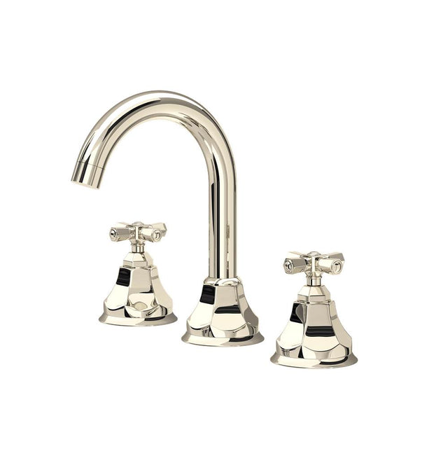 Rohl - Palladian Widespread Lavatory Faucet With C-Spout - Polished Nickel