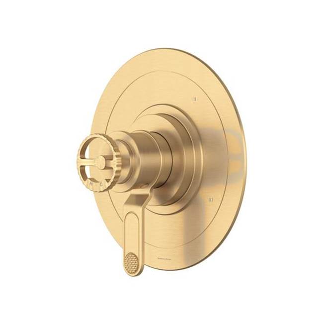 Rohl - ArmstrongE 1/2'' Therm & Pressure Balance Trim With 3 Functions - Satin English Gold