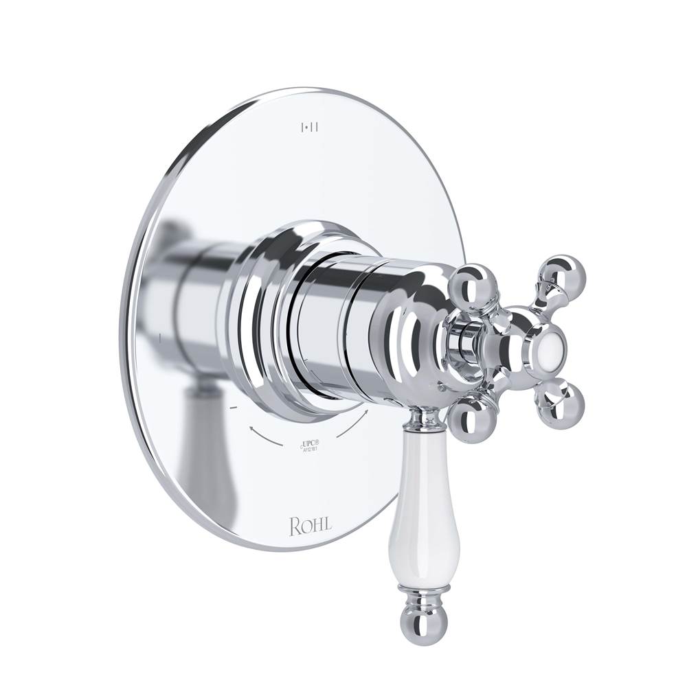Rohl - ArcanaE 1/2'' Therm & Pressure Balance Trim With 3 Functions - Polished Chrome