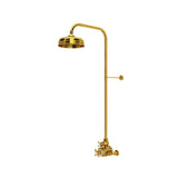 Rohl - EdwardianE 3/4'' Exposed Wall Mount Thermostatic Shower System - Unlacquered Brass