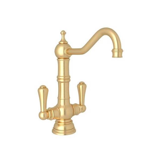 Rohl - EdwardianE Two Handle Bar/Food Prep Kitchen Faucet - Satin English Gold