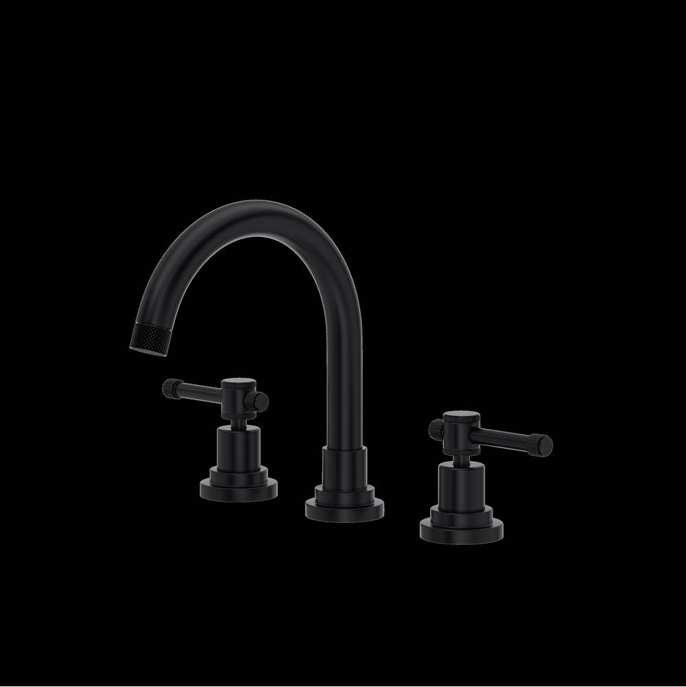 Rohl - CampoE Widespread Lavatory Faucet With C-Spout - Matte Black