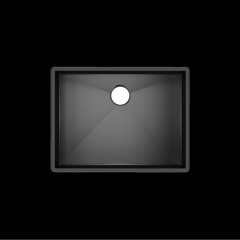 Rohl - ForzeE 24'' Single Bowl Stainless Steel Kitchen Sink - Black Stainless Steel
