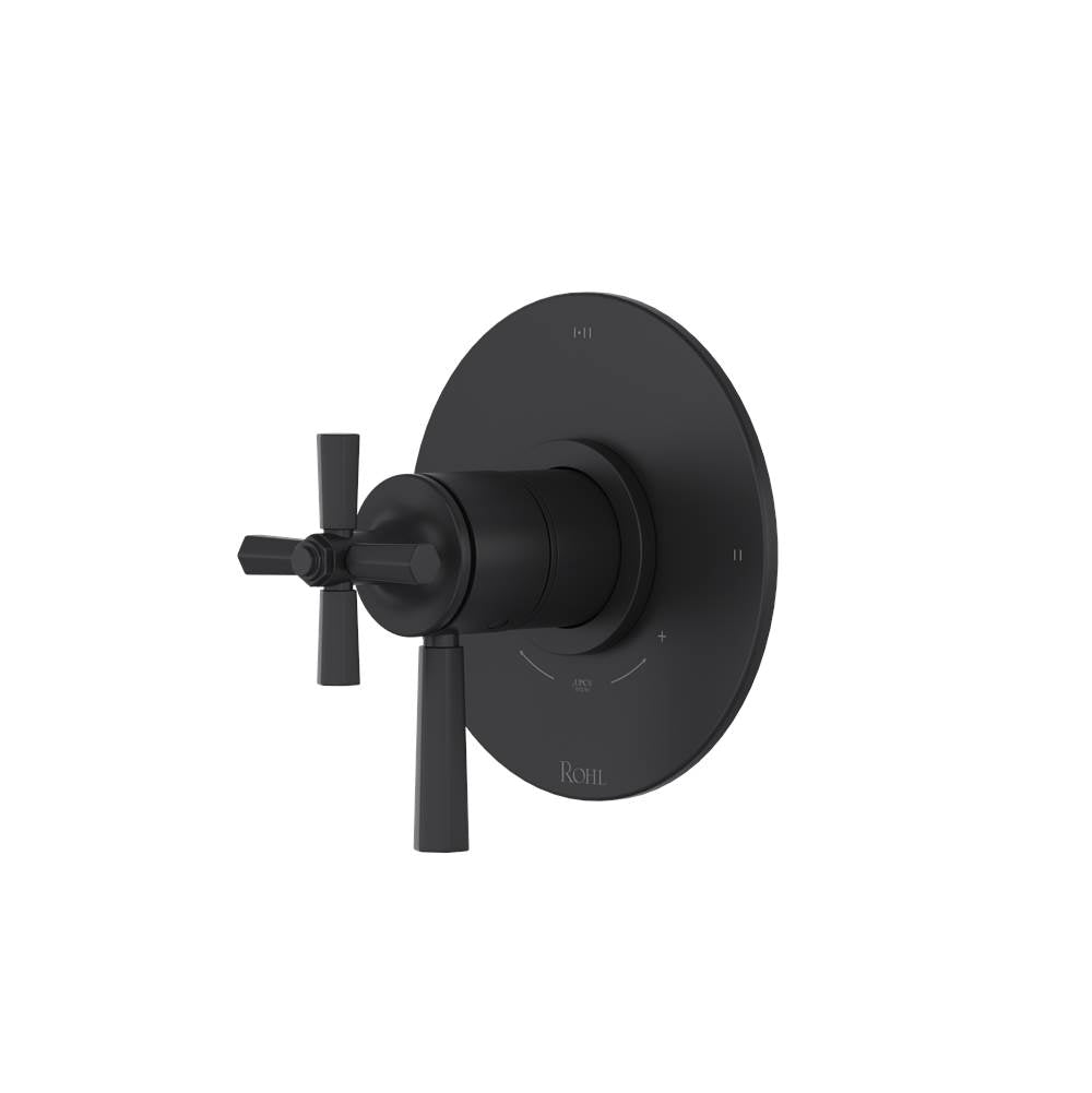 Rohl - ModelleE 1/2'' Therm & Pressure Balance Trim With 3 Functions - Matte Black