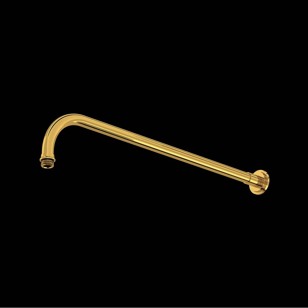 Rohl - 20'' Wall Mount Shower Arm - Unlacquered Brass