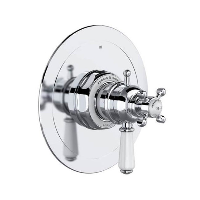 Rohl - EdwardianE 1/2'' Therm & Pressure Balance Trim With 3 Functions - Polished Chrome