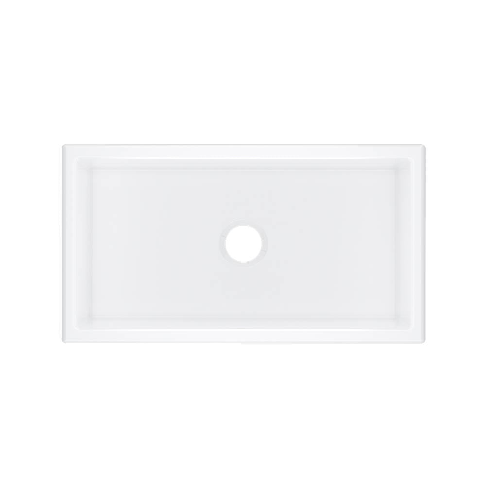Rohl - ShakerE 33'' Single Bowl Undermount Fireclay Kitchen Sink - White (WH)
