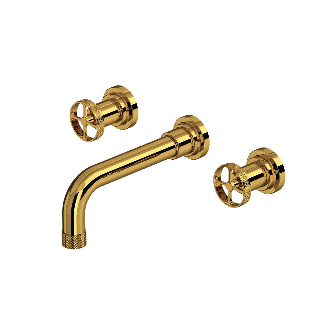 Rohl - CampoE Wall Mount Lavatory Faucet Trim - Unlacquered Brass