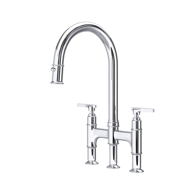 Rohl - SouthbankE Pull-Down Bridge Kitchen Faucet - Polished Chrome