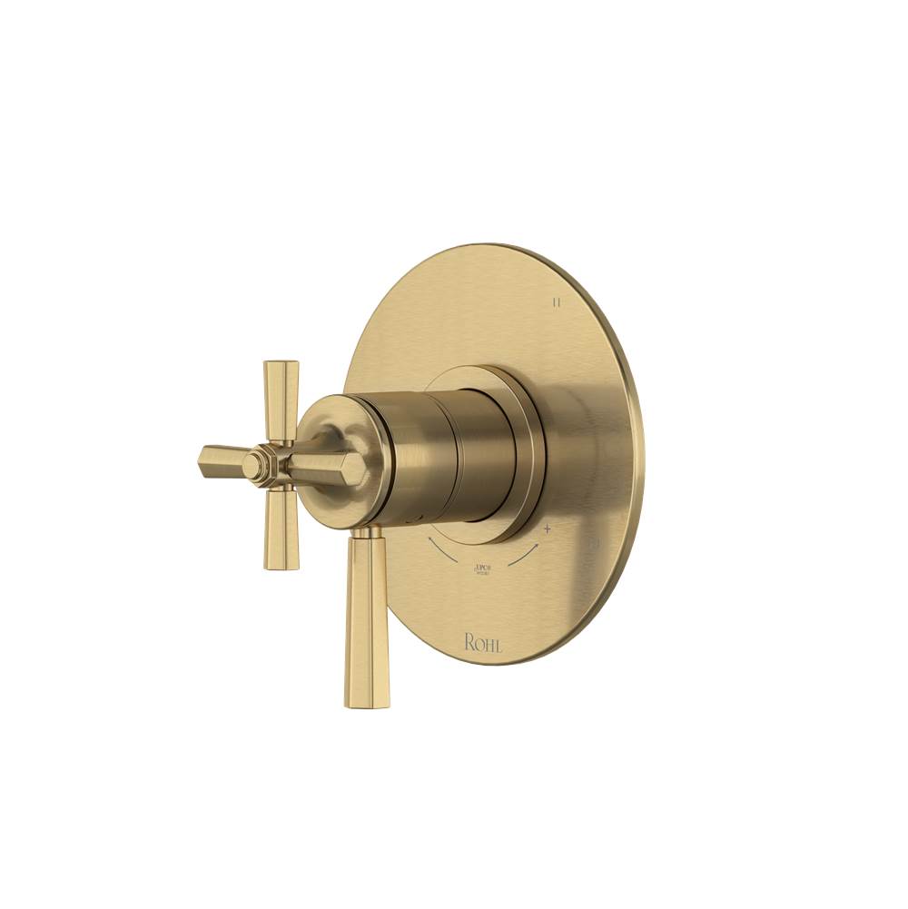 Rohl - ModelleE 1/2'' Therm & Pressure Balance Trim With 3 Functions - Antique Gold
