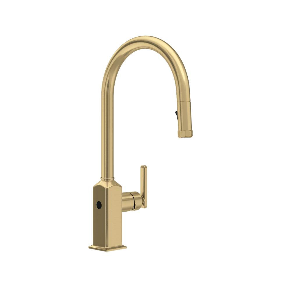 Rohl - ApothecaryE Pull-Down Touchless Kitchen Faucet - Antique Gold