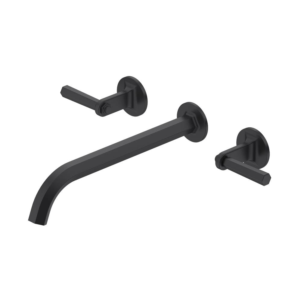 Rohl - ModelleE Wall Mount Tub Filler Trim With C-Spout - Matte Black