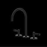 Rohl - AmahleE Widespread Lavatory Faucet With C-Spout - Matte Black