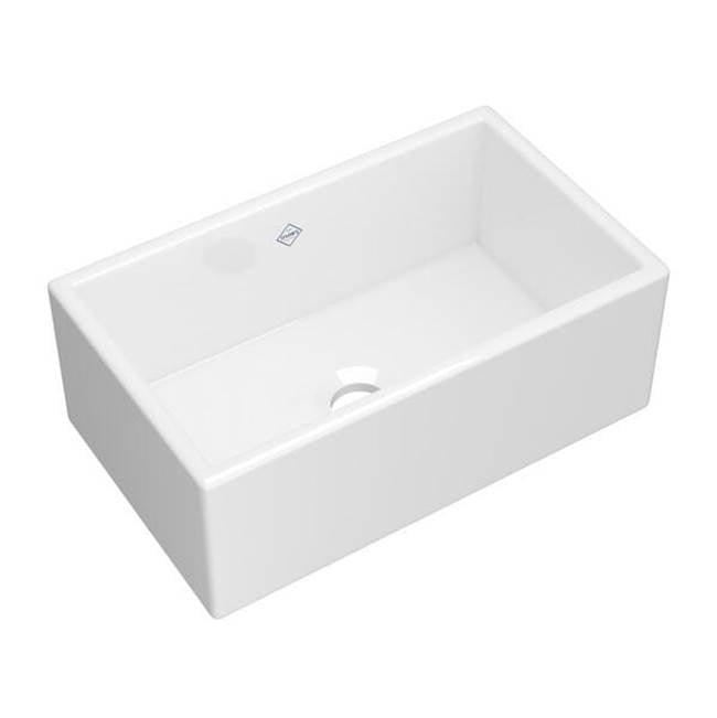 Rohl - ShakerE 30'' Single Bowl Farmhouse Apron Front Fireclay Kitchen Sink - White (WH)