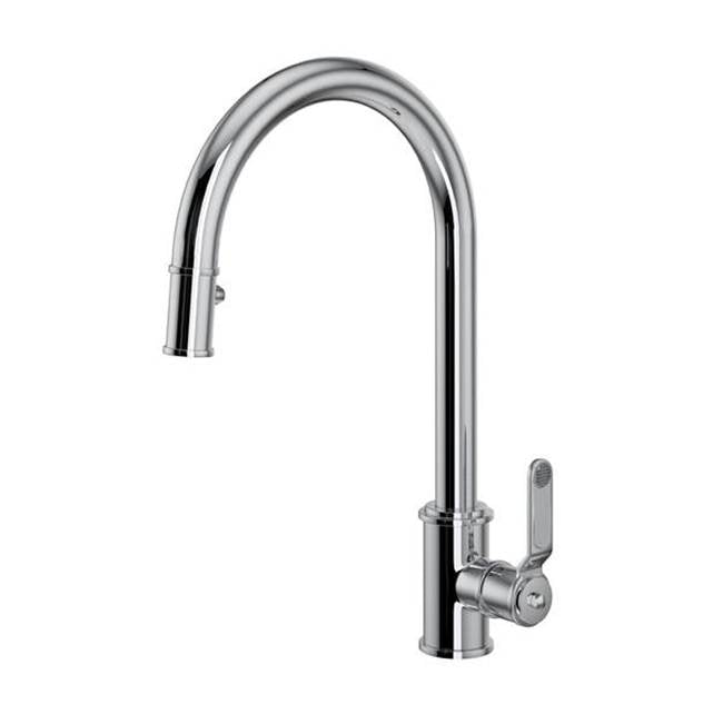 Rohl - ArmstrongE Pull-Down Kitchen Faucet With C-Spout - Polished Chrome